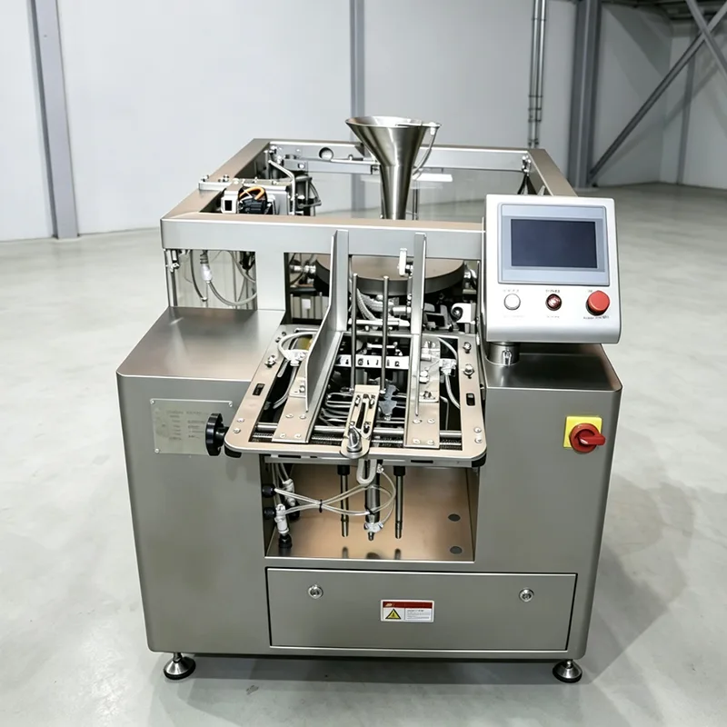 Roterende Stand-Up Pouch Emballeringsmaskine 8 Station i stor skala